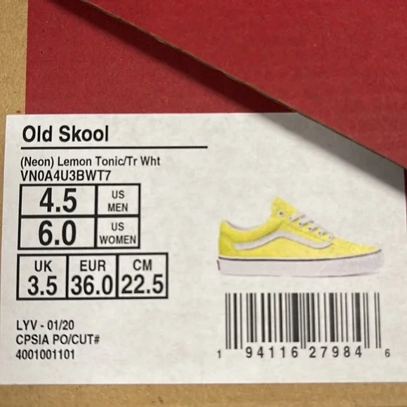 Vans Old Skool Neon Lemon Tonic/True White WMNS sneakers - Picture 16 of 16